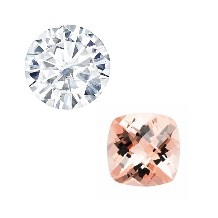 Morganite and moissanite ring deals
