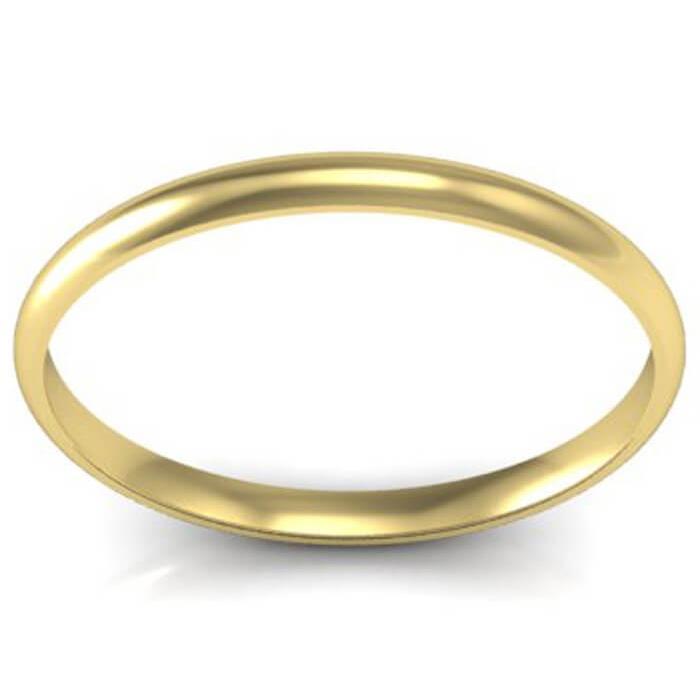 1.5 Gold Domed Wedding Band Plain Wedding Rings deBebians 