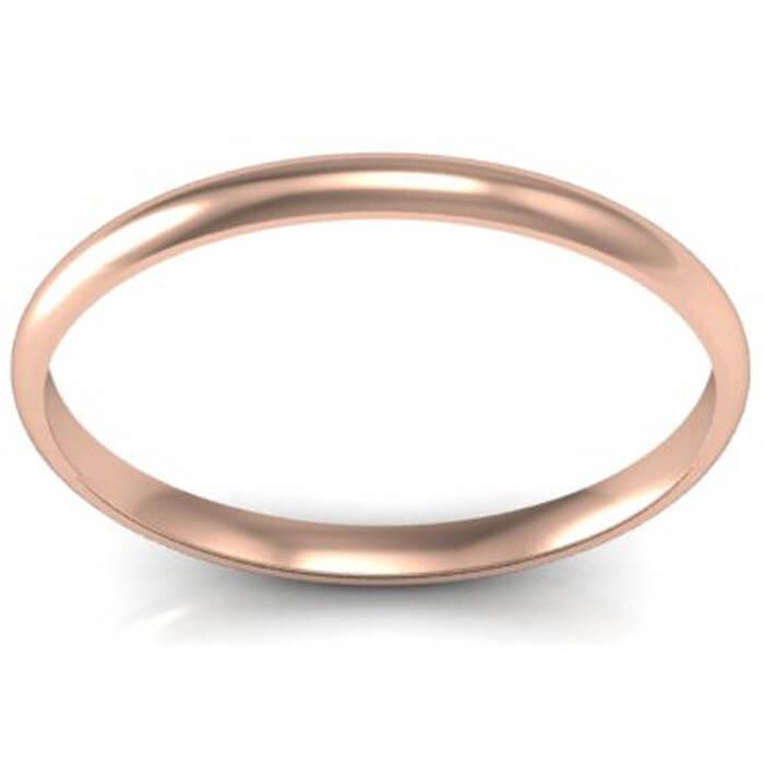 1.5 Gold Domed Wedding Band Plain Wedding Rings deBebians 