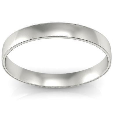 Milgrain Wedding Ring 3mm Plain Wedding Rings deBebians 