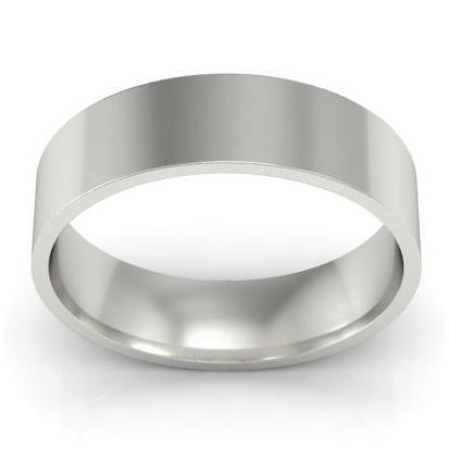 Flat Wedding Ring for Women 5mm Plain Wedding Rings deBebians 