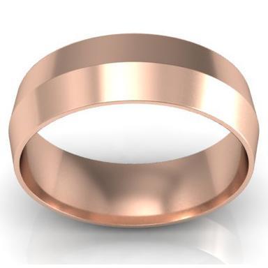 Gold Knife Edge Wedding Ring 6mm Plain Wedding Rings deBebians 