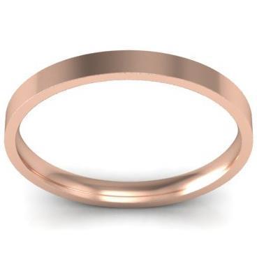Thin Wedding Ring Flat Edge 2mm Plain Wedding Rings deBebians 