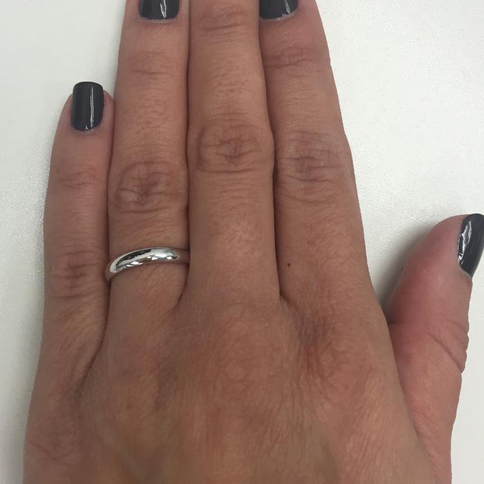 Simple Wedding Ring for Women 3mm Plain Wedding Rings deBebians 