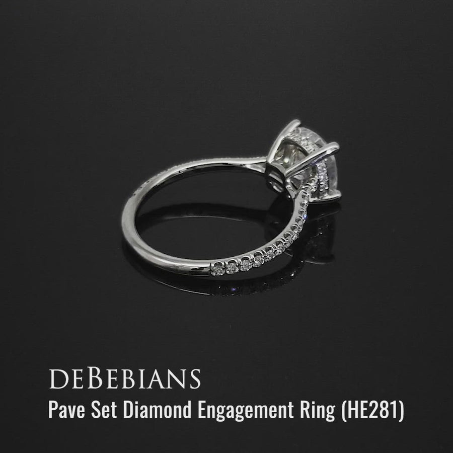 Oval Pave Engagement Ring