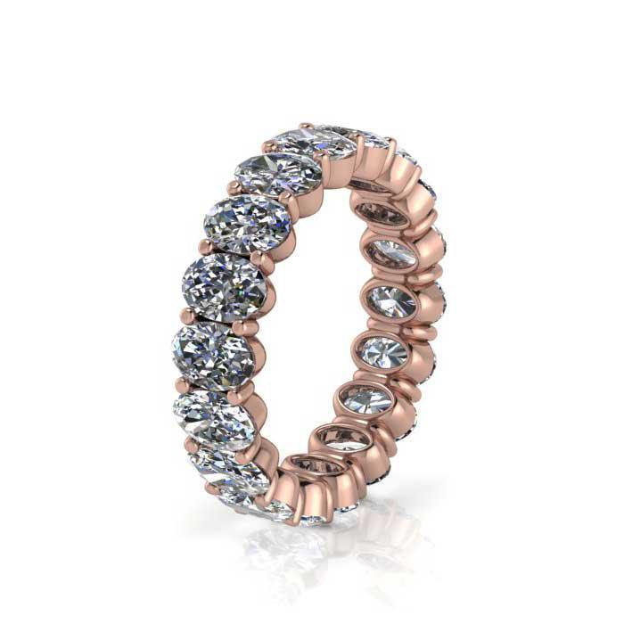 Oval Cut Shared Prong Diamond Eternity Band - 4.50 carat - VS Clarity Diamond Eternity Rings deBebians 