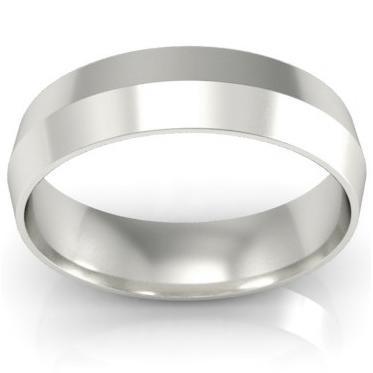 Men's 18K White Gold Knife Edge 5mm Wedding Ring