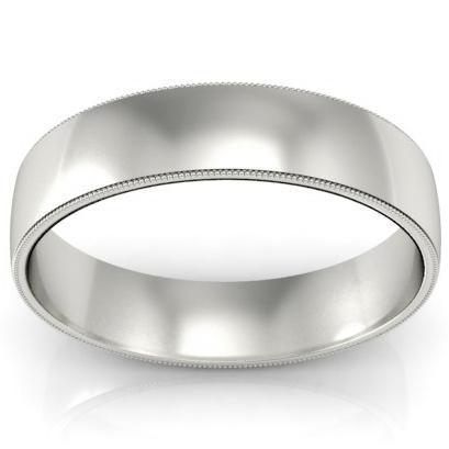 5mm Milgrain Wedding Ring in 18k Plain Wedding Rings deBebians 