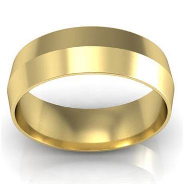 6mm Knife Edge Wedding Ring in 14kt Gold Plain Wedding Rings deBebians 