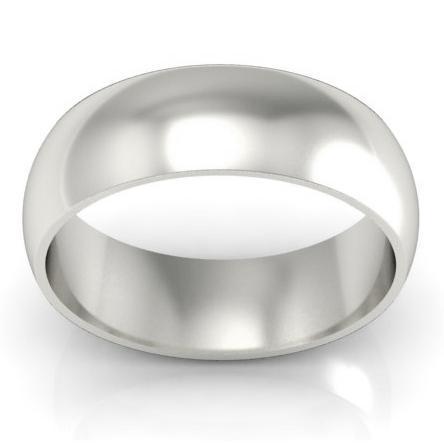 Platinum Wedding Ring Domed 7mm Platinum Wedding Rings deBebians 