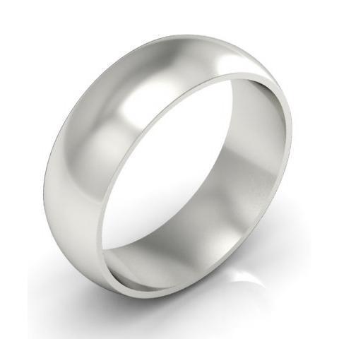 Platinum Wedding Ring Domed 7mm Platinum Wedding Rings deBebians 