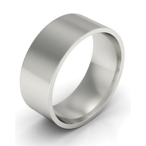 7mm Platinum Wedding Ring Flat Platinum Wedding Rings deBebians 