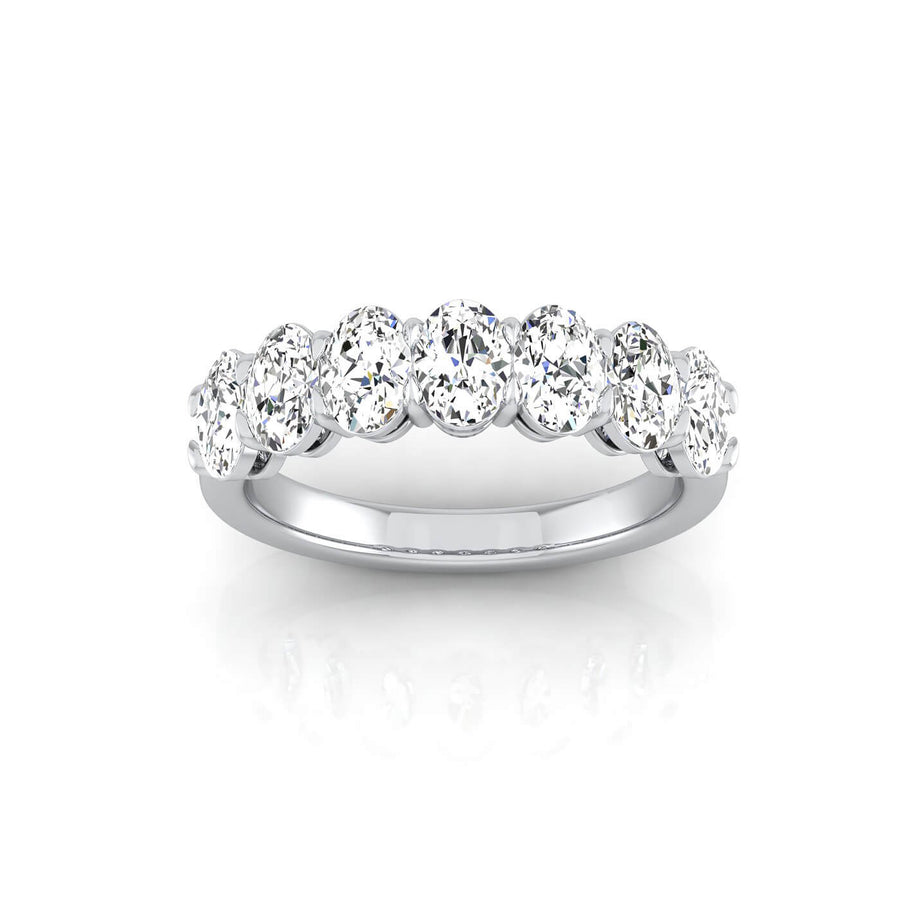 Oval Lab Grown Diamond Seven Stone Band - 1.75cttw