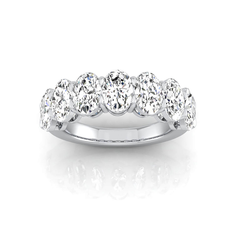 Oval Lab Grown Diamond Seven Stone Band - 3.50cttw