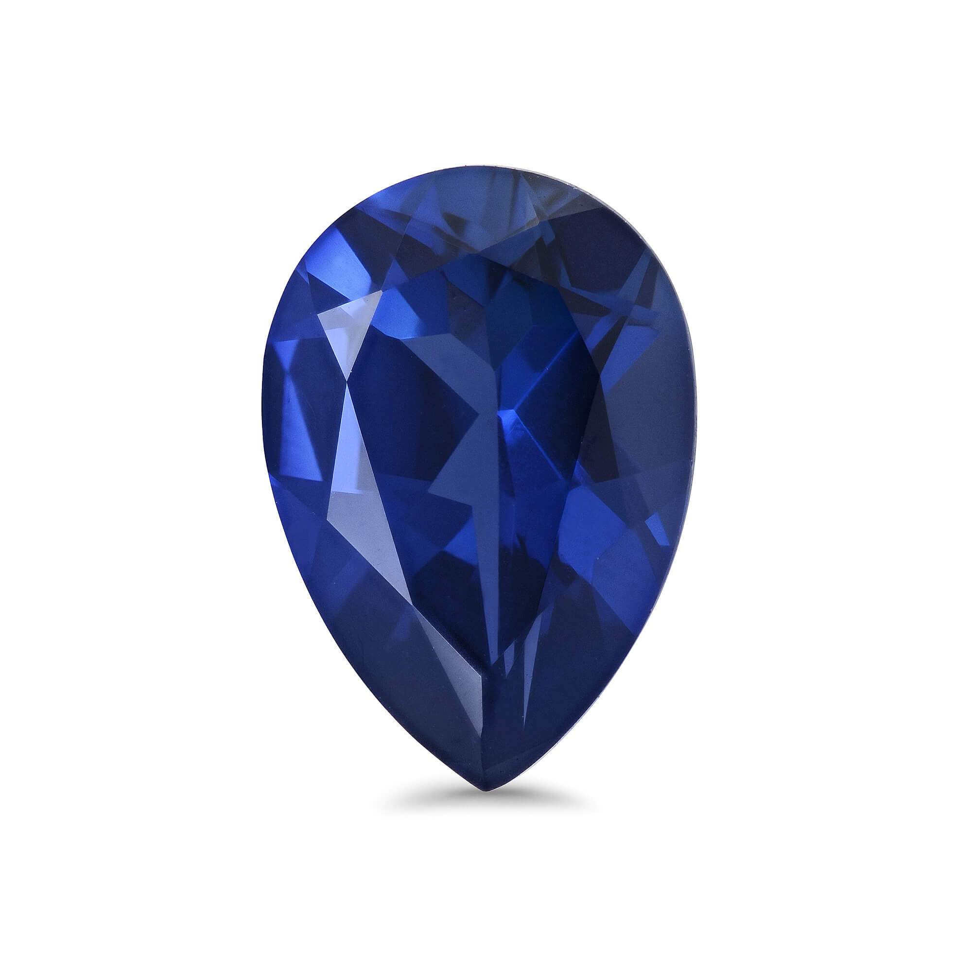 Pear Shape Lab Created Sapphire – deBebians