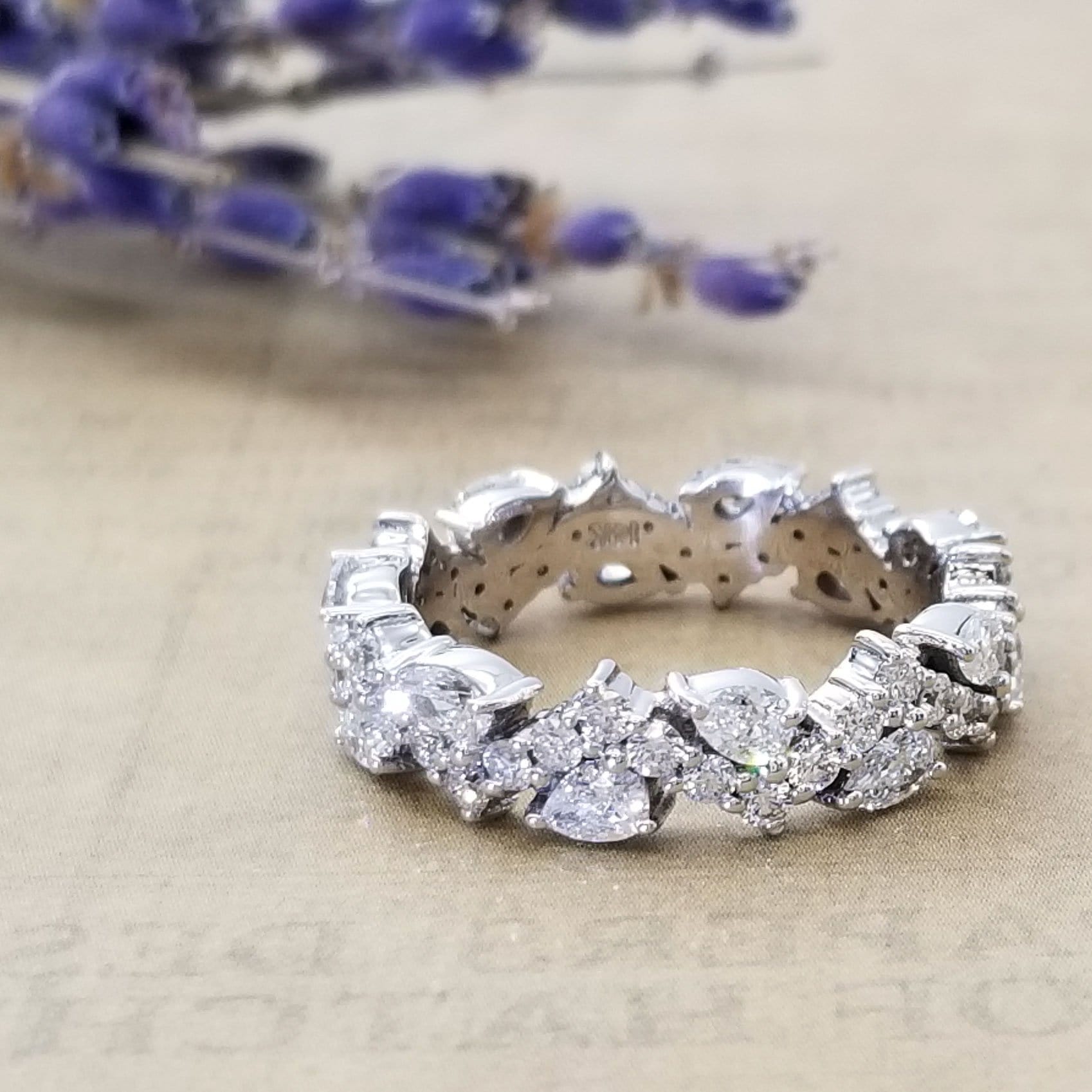 Pear diamond eternity ring Clearance