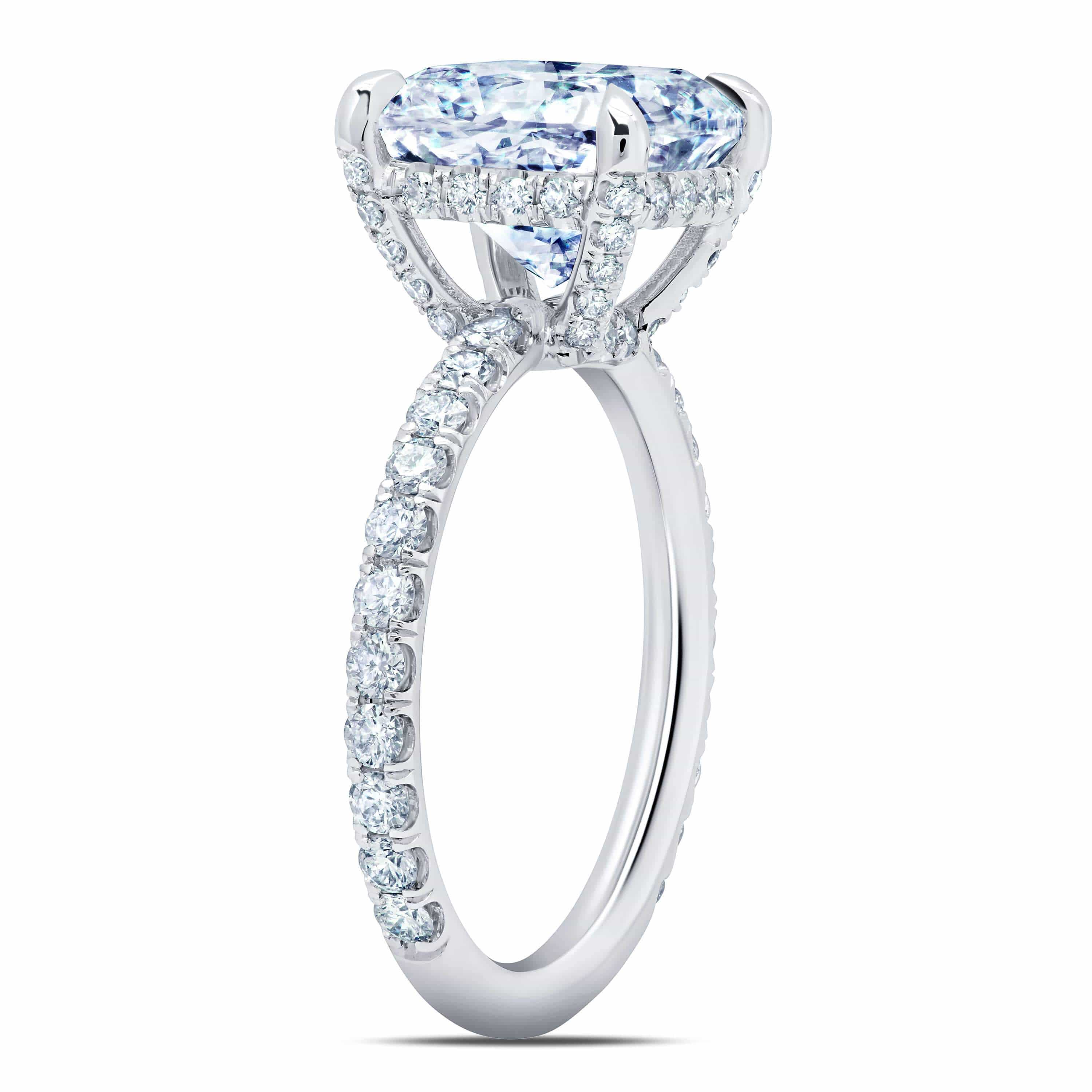Diamond ring with under halo Clearance