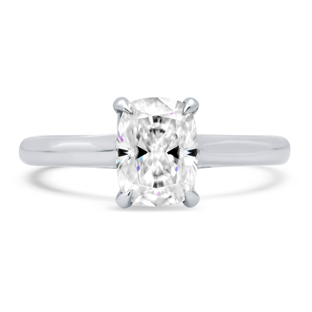 Dainty Solitaire Trellis Design Engagement Ring Debebians