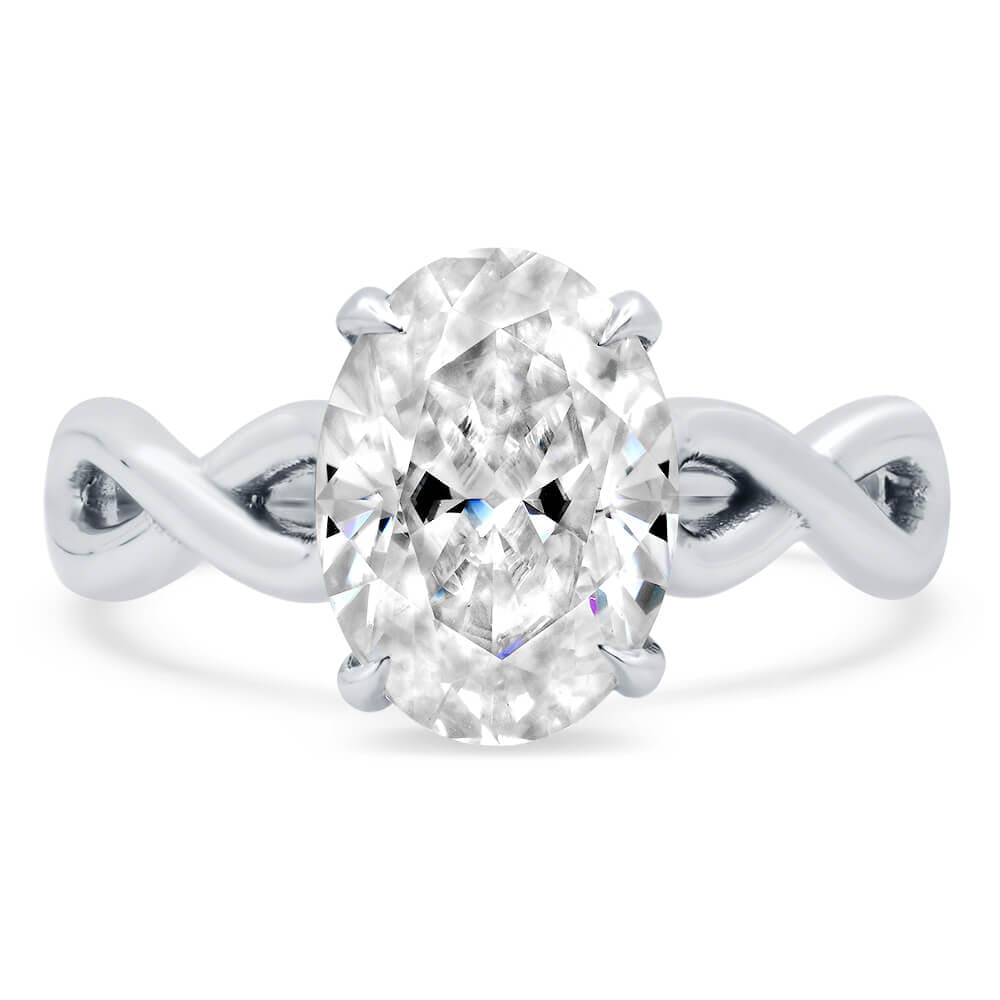 Infinity Twist Diamond Engagement Ring Setting deBebians