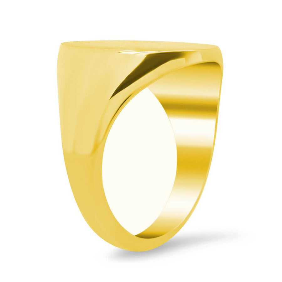 Men's Oval Signet Ring - Medium Signet Rings deBebians 