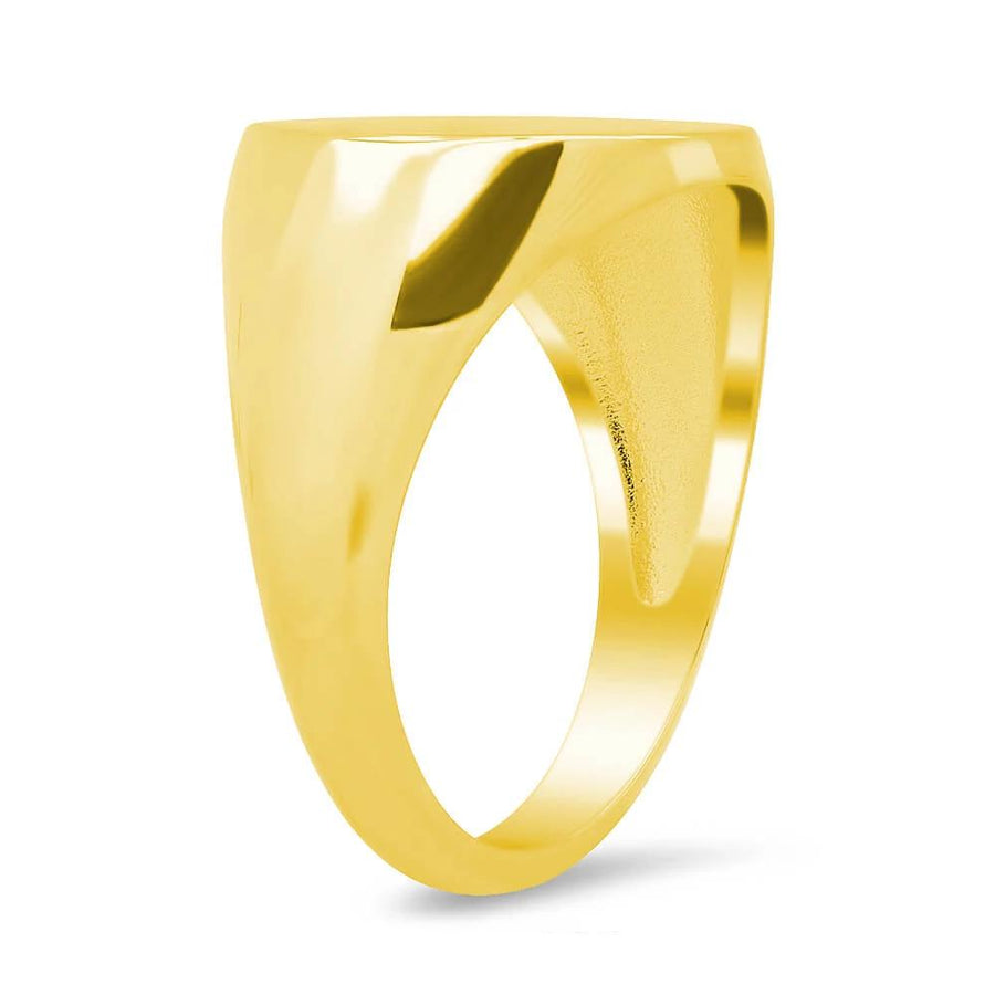 Men's Round Signet Ring - Medium Signet Rings deBebians 