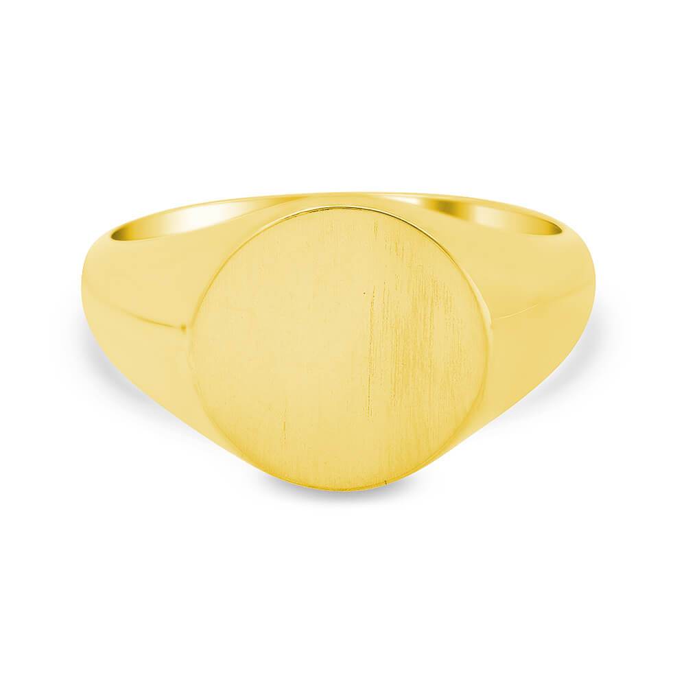 Men's Round Signet Ring - Small