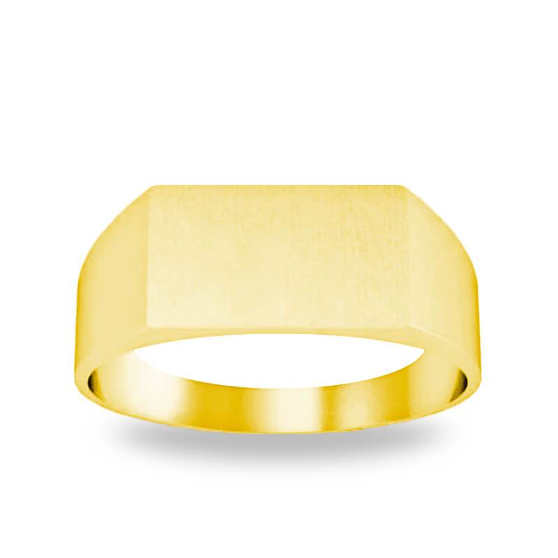Wide Rectangular Signet Ring for Women - 12mm x 7mm Signet Rings deBebians 