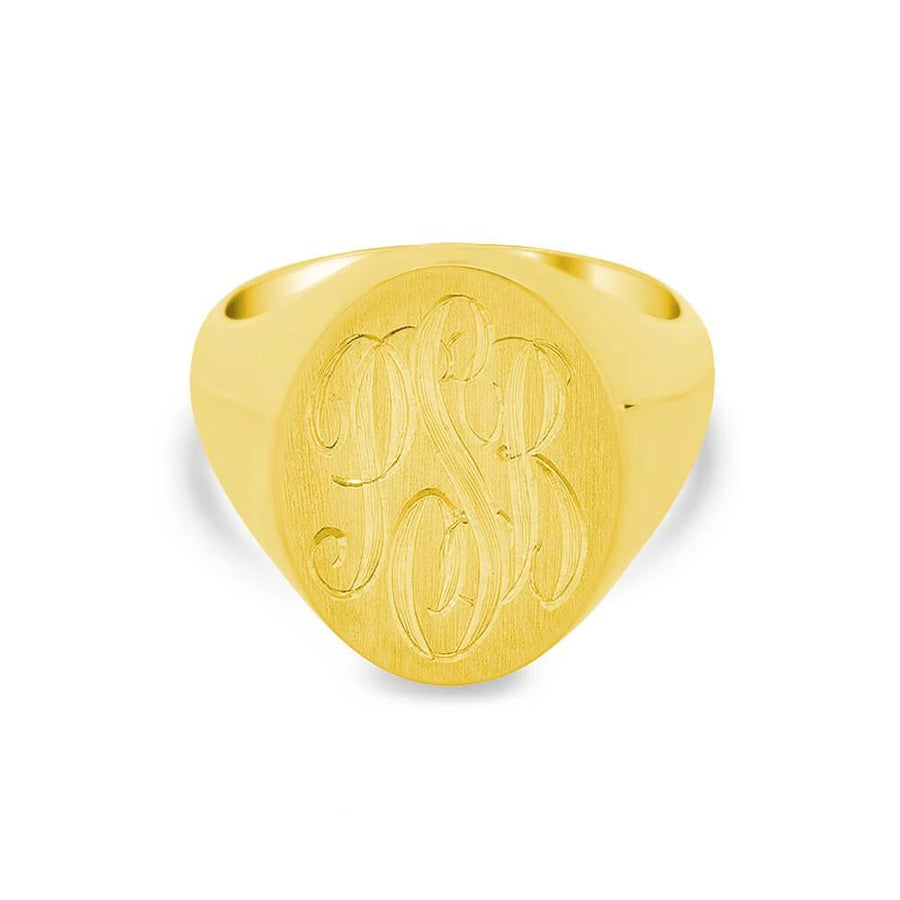 Women's Oval Signet Ring - Extra Large Signet Rings deBebians 