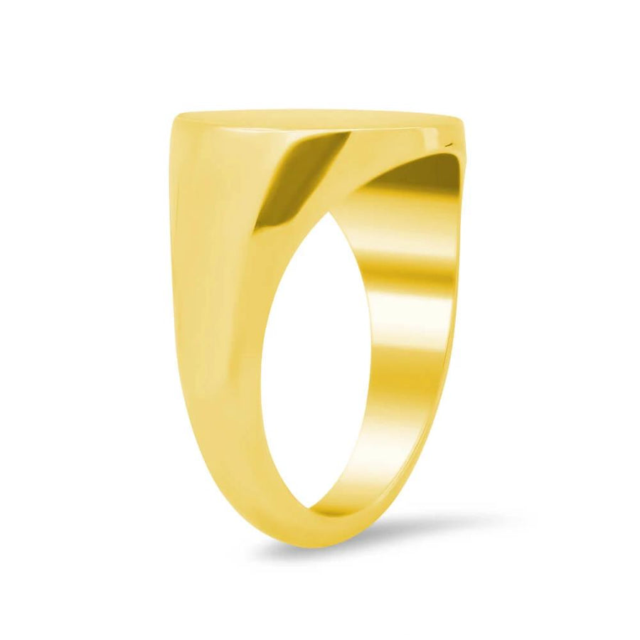 Women's Round Signet Ring - Extra Large Signet Rings deBebians 