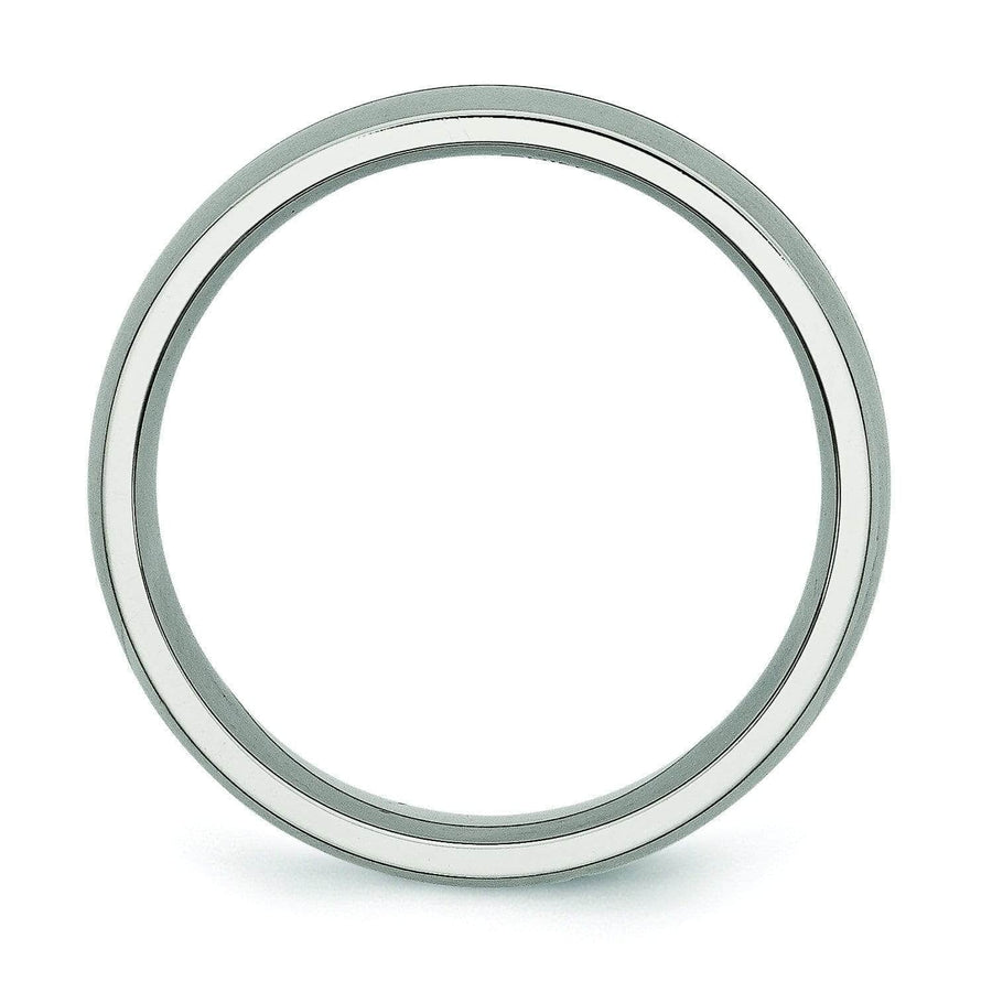 Grooved Titanium Ring Matte Finish in 6mm Aircraft Grade Titanium Titanium Wedding Rings deBebians 