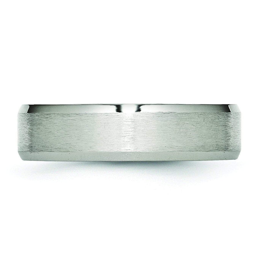 6mm Brushed Titanium Ring for Men or Women Titanium Wedding Rings deBebians 