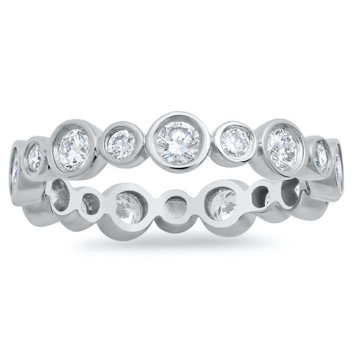 Round Bezel Set Diamond Eternity Ring - 0.80 carat Diamond Eternity Rings deBebians 