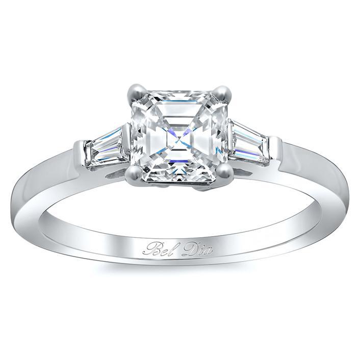Asscher diamond with baguettes Clearance