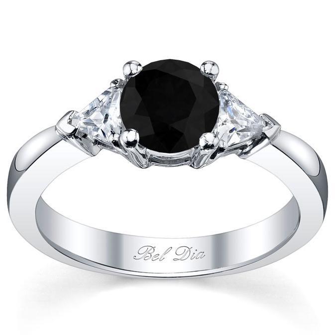 Ring with black stone and diamonds Clearance