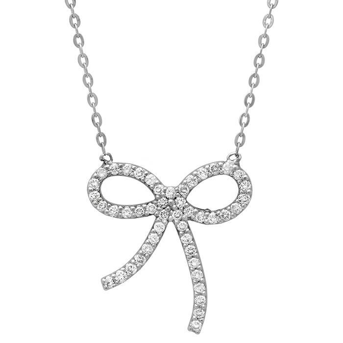 Bow Diamond Pendant Diamond Necklaces deBebians 