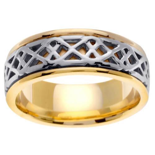 Celtic Knots Wedding Ring Platinum and Gold Platinum Wedding Rings deBebians 