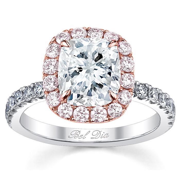 rose gold wedding ring pink diamond