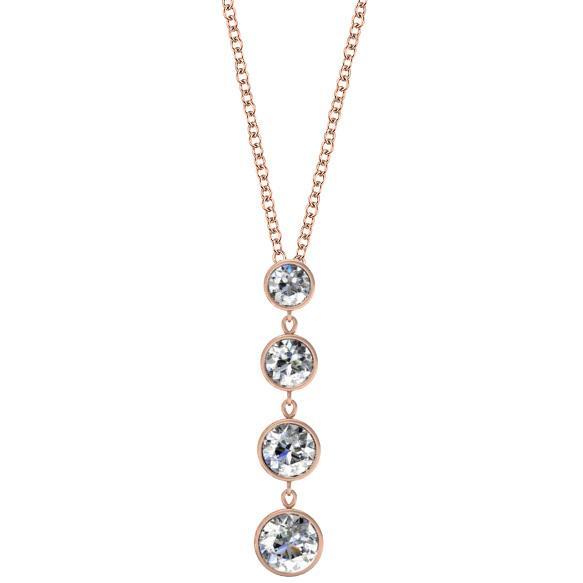 Dangling Diamond Pendant Necklace Diamond Necklaces deBebians 