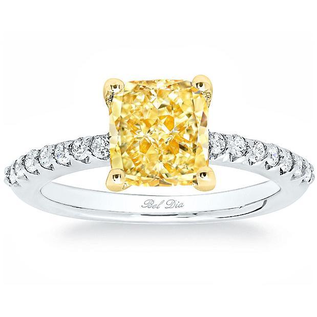 Diamond Accented Yellow Diamond Engagement Ring 14k Yellow Gold Diamond Accented Yellow Diamond Engagement Ring 14k Yellow Gold