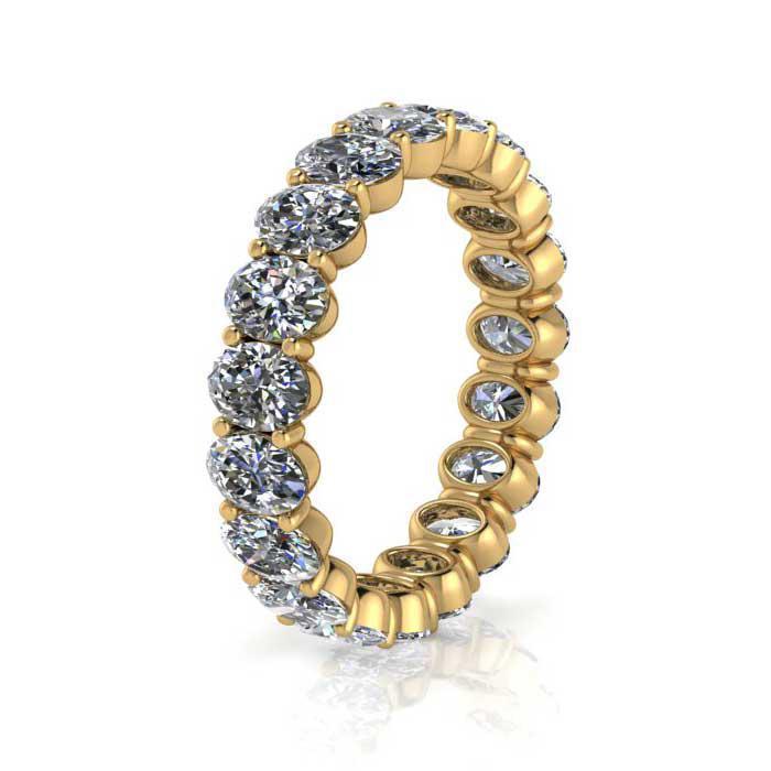 Oval Cut Shared Prong Diamond Eternity Band - 3.80 carat - VS Clarity Diamond Eternity Rings deBebians 