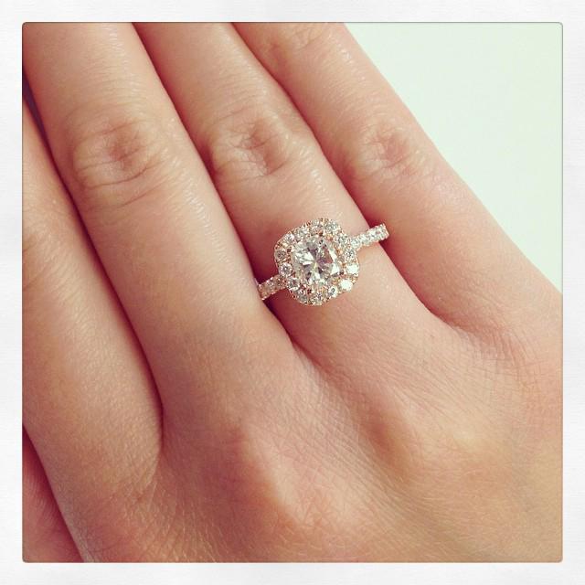 Rose gold halo diamond Clearance