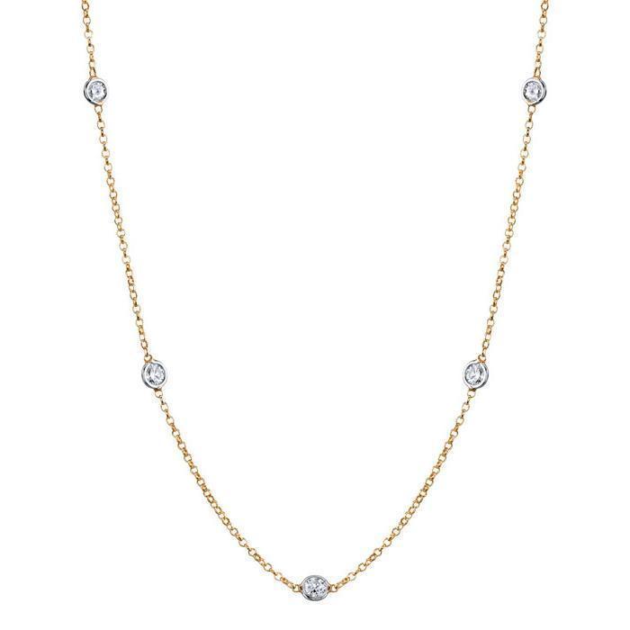 Diamond bezel station necklace Clearance