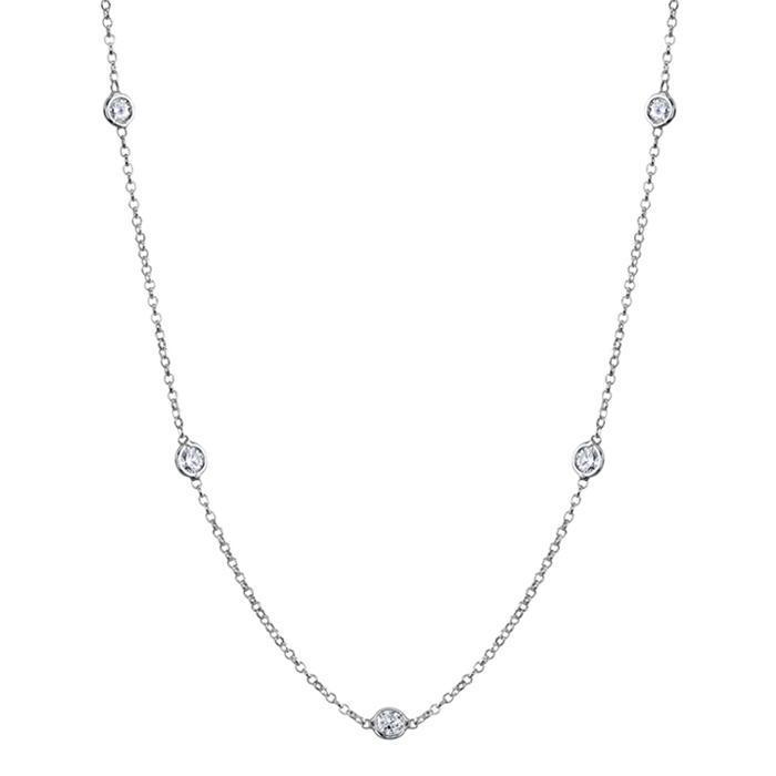 cttw Diamond Bezel Set Station Necklace – deBebians