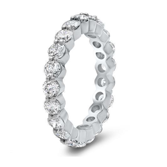 2.00 cttw Round Shared Prong Buttercup Diamond Eternity Band Diamond Eternity Rings deBebians 