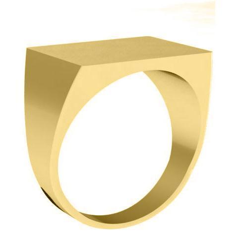Large Square Signet Ring Signet Rings deBebians 