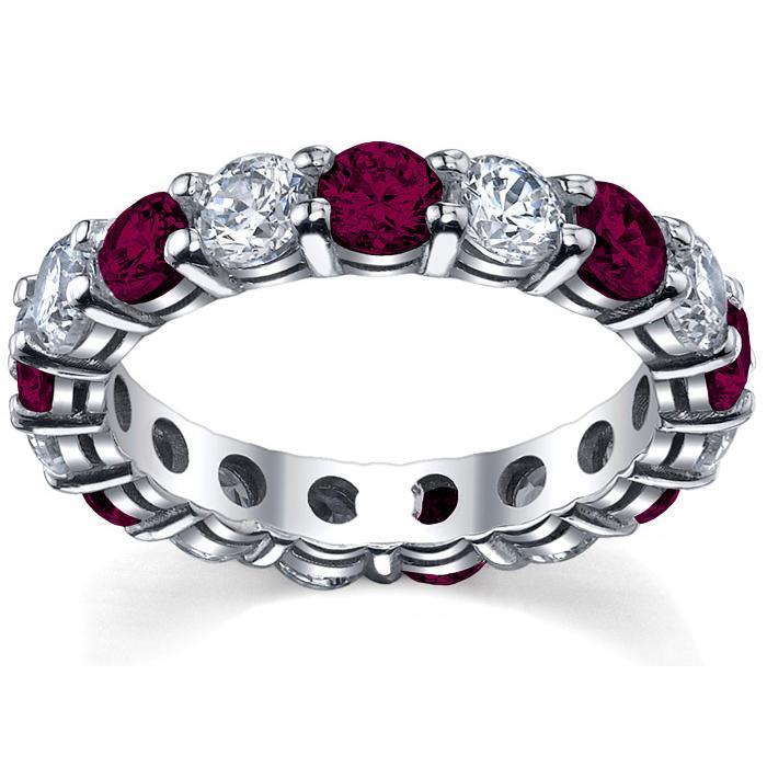 Garnet and diamond eternity band Clearance