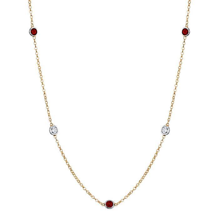 Garnets and Diamonds by the Inch Gemstone Station Necklaces deBebians 