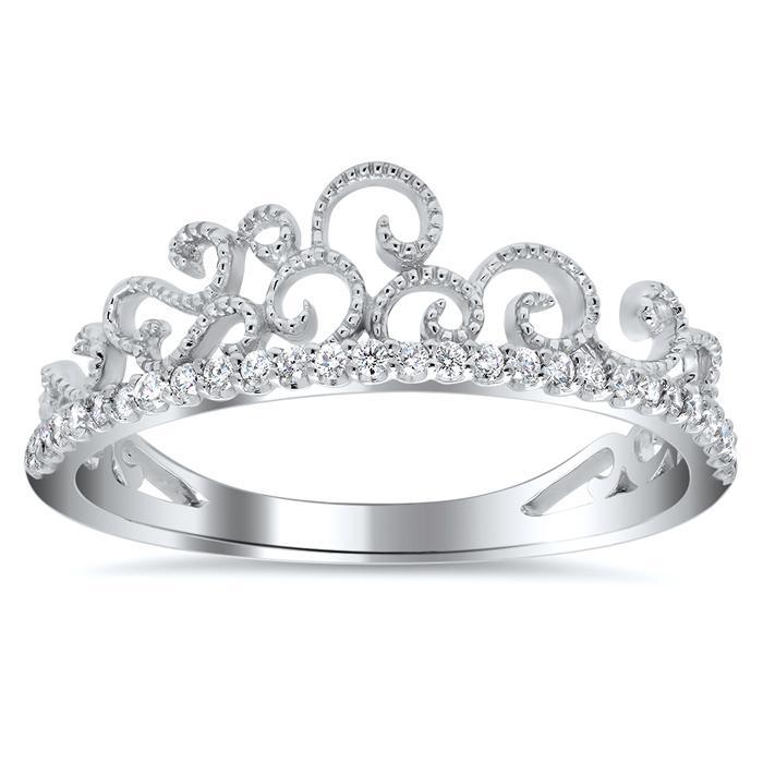 Gold Crown Ring Diamond Wedding Rings deBebians 