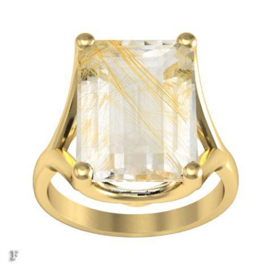 Golden Rutilated Quartz Ring Gift Ideas Over $1500 deBebians 