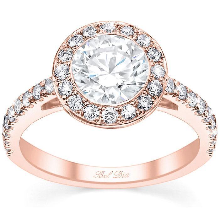 Halo Bezel Style Wedding Ring Halo Engagement Rings deBebians 